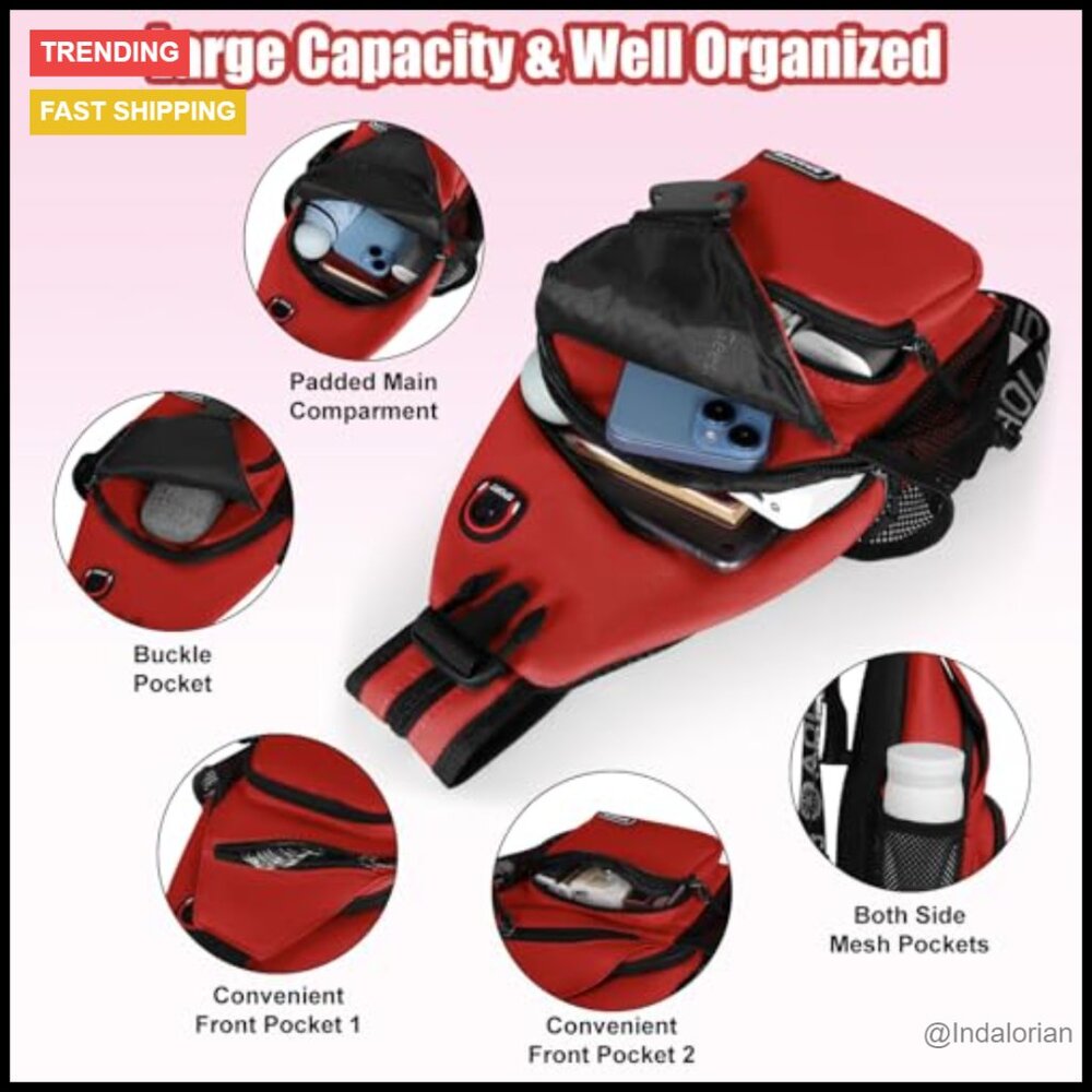 Convertible Sling Backpack Lightweight Daypack Cr… - image 5